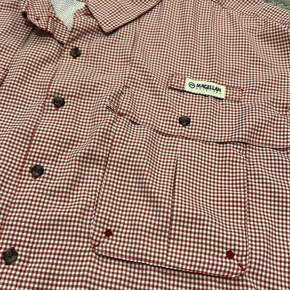 Magellan Outdoors Fish Gear shirt 2XL Red Check Fishing Beach Relaxed Fit XXL - Picture 8 of 16